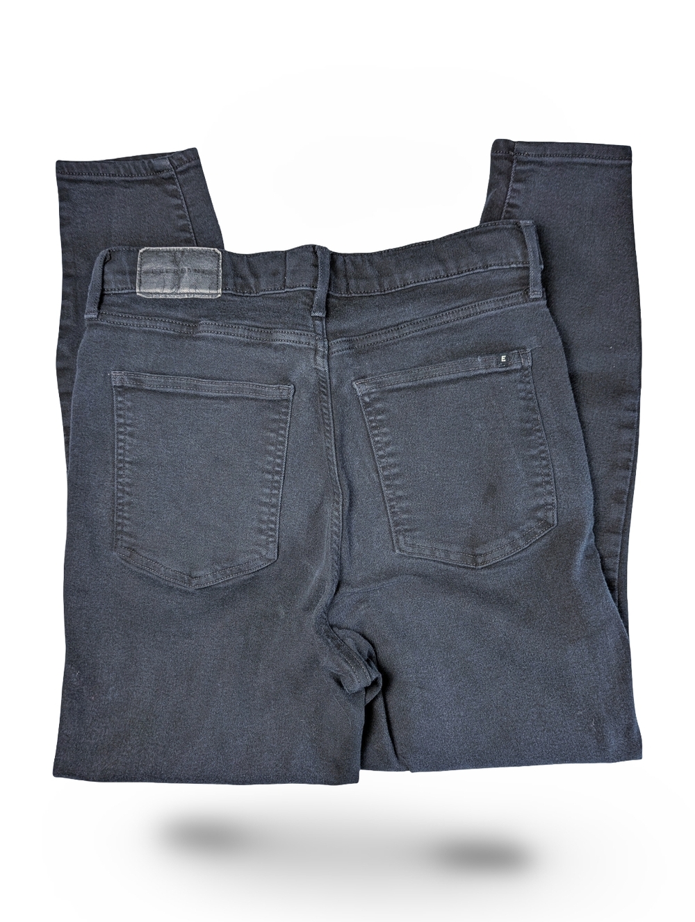EVERLANE The Way-High Skinny Jean Worn-in Black Denim Size 31 Crop - Picture 3 of 6